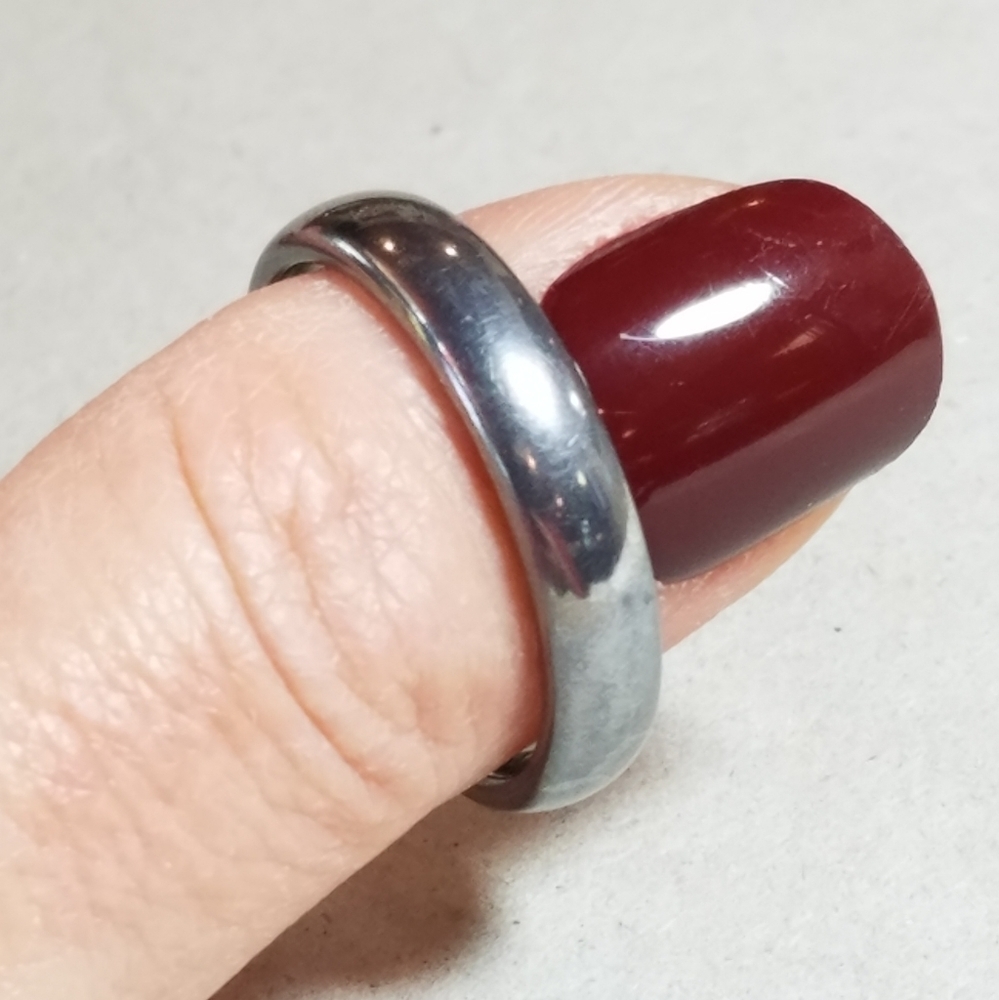 Men's Polished Silver Dome Ring - Classic Silver